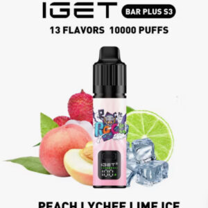 IGET BAR PLUS S3 KIT PEACH LYCHEE LIME ICE 10000 PUFFS