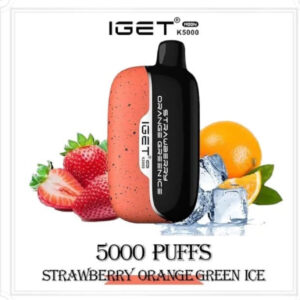 IGET MOON STRAWBERRY ORANGE GREEN ICE 5000 PUFFS
