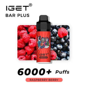IGET BAR PLUS RASPBERRY BERRY 6000 PUFFS