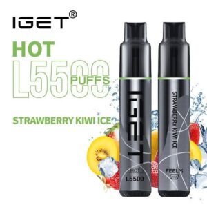 IGET HOT STRAWBERRY KIWI ICE 5500 PUFFS