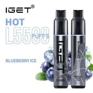 IGET HOT BLUEBERRY ICE 5500 PUFFS