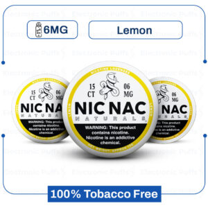 Nic Nac Lemon 6mg Nicotine Pouch – 5 Cans